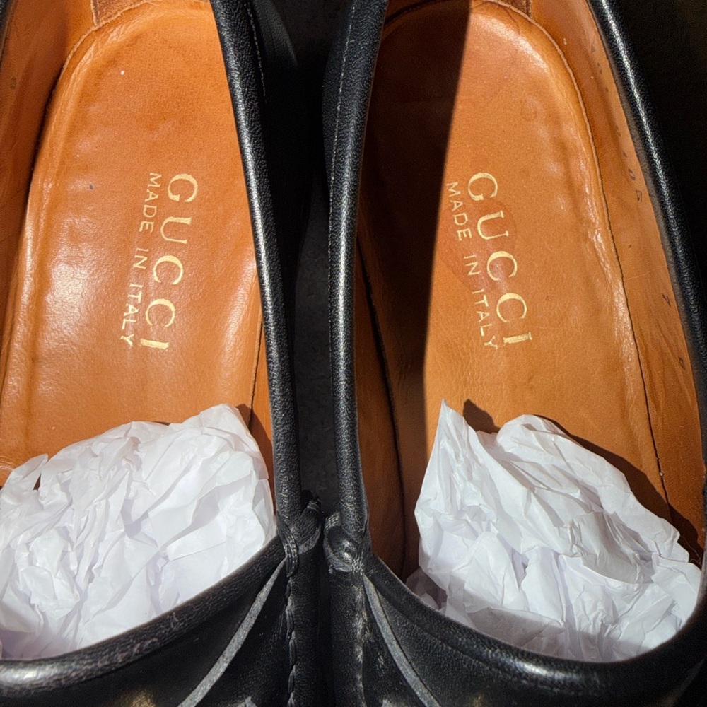 Gucci Black Leather womens Horse-bit Loafers Size 7. CLASSIC - Picture 6 of 13